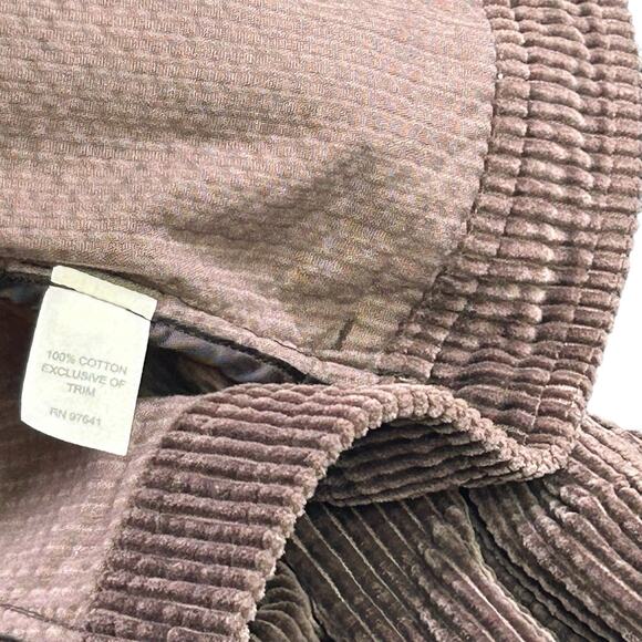 J.Jill Corduroy Jacket Petite Women Small  Brown Velvet Collar Cozy Button Coat - Picture 10 of 13